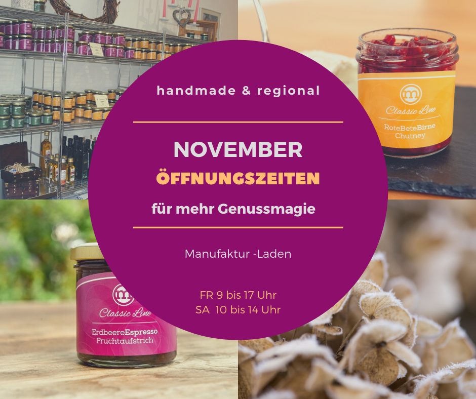 november open Öffnungszeiten